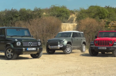 2020 Land Rover Defender越野测试对吉普牧马人，梅赛德斯-奔驰G级